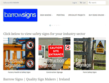 Tablet Screenshot of barrowsigns.com